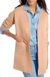 Nic + Zoe Sunset Breeze Reversible Knit Jacket In Burro
