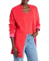 Nic + Zoe Sunset Breeze Reversible Knit Jacket In Haute Red