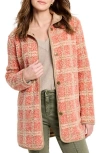 Nic + Zoe Sunset Sherpa Jacket In Pink Multi In Pink Multi