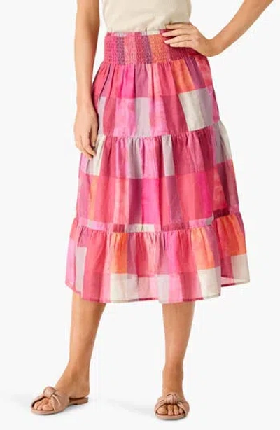 NIC + ZOE NIC+ZOE SUNSET PLAID COTTON MIDI SKIRT