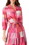 Nic + Zoe Nic+zoe Sunset Plaid Girlfriend Cotton Button-up Shirt In Pink Multi