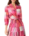 Nic + Zoe Nic+zoe Sunset Plaid Girlfriend Cotton Button-up Shirt In Pink Multi