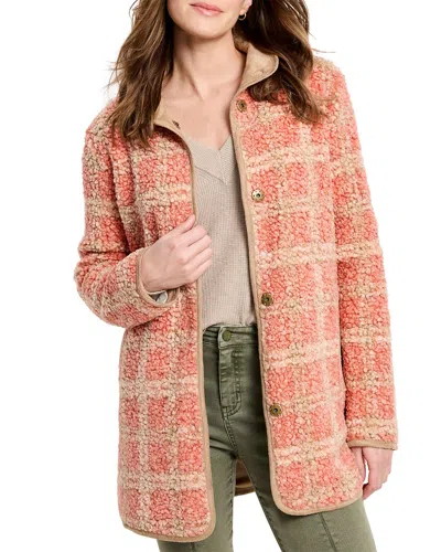 Nic + Zoe Nic+zoe Sunset Sherpa Jacket In Pink