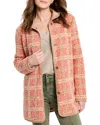 Nic + Zoe Sunset Sherpa Jacket In Pink Multi In Pink Multi