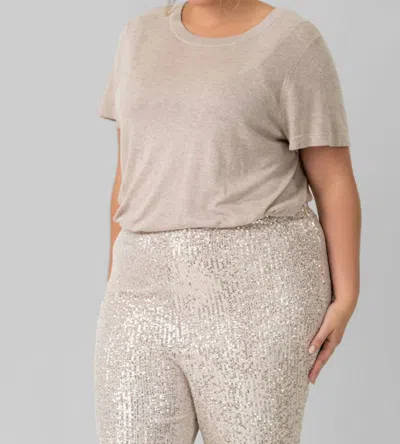 Nic + Zoe Sweater Tee In Birch In Grey