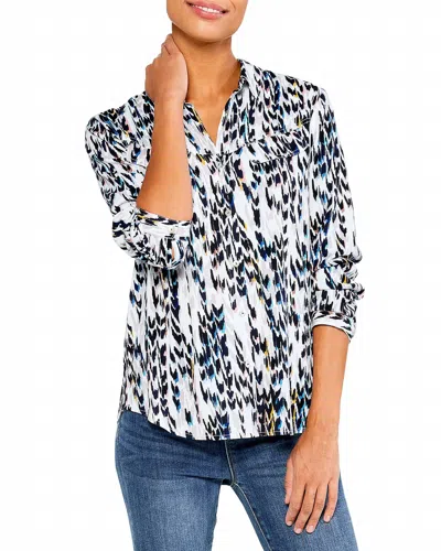 Nic + Zoe Sweet Spot Top In Blue Multi