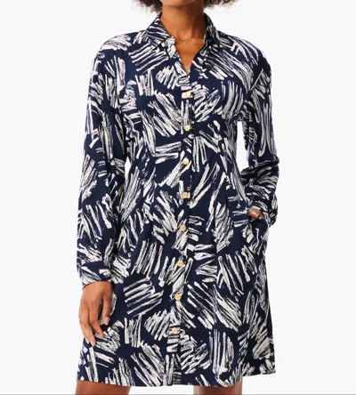 Nic + Zoe Sweet Strokes Live In Dress In Indigo Multi