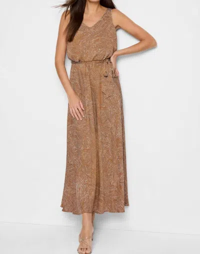 Nic + Zoe Swirling Sands Bianca Dress In Neutral Multi
