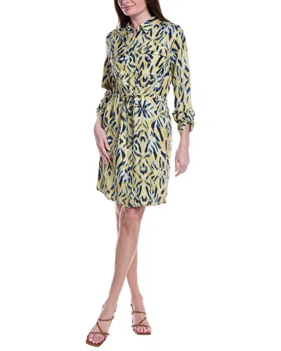 Nic + Zoe Nic+zoe Syndney Linen-blend Shirtdress In Green