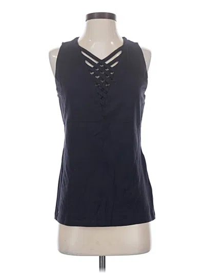 Pre-owned Nic + Zoe Tank Top Blue Halter Neckline Tops