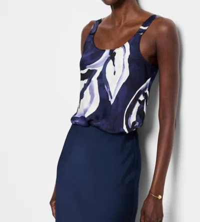 Nic + Zoe Tank Top In Midnight Blue In Indigo Multi