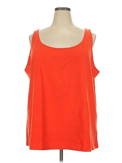 Nic + Zoe Tank Top Orange Cold Shoulder Neckline Tops