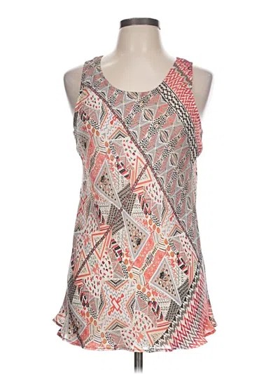 Pre-owned Nic + Zoe Tank Top Orange Halter Neckline Tops