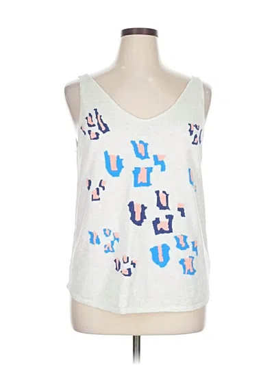 Nic + Zoe Tank Top White Plunge Neckline Tops