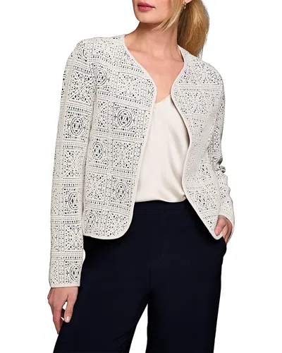 Nic + Zoe Nic+zoe Tapestry Knit Jacket In Gray