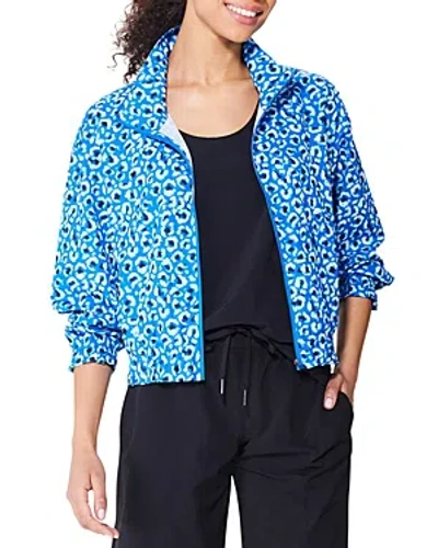 Nic + Zoe Nic+zoe Tech Stretch Animal Blues Jacket In Blue Multi