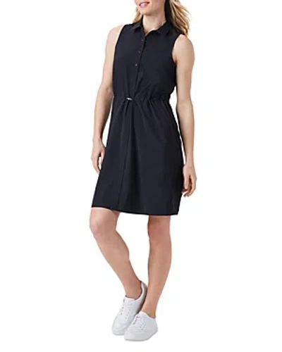 Nic + Zoe Nic+zoe Tech Stretch Collared Dress In Black Onyx