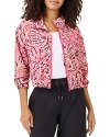 Nic + Zoe Active Tech Stretch Shadow Floral Jacket In Pink Multi In Pink Multi