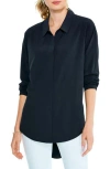 Nic + Zoe Tech Stretch Shirt In Black Onyx