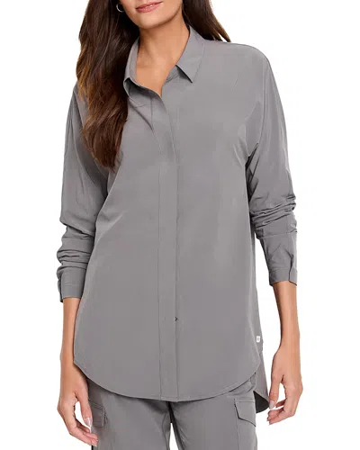 Nic + Zoe Nic+zoe Tech Stretch Shirt In Dark Olive