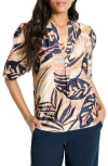 Nic + Zoe Nic+zoe Terracotta Garden Cotton Top In Neutral