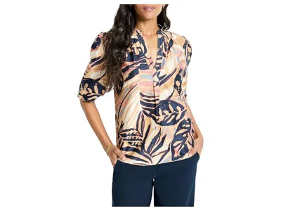 Nic + Zoe Terracotta Garden Top In Multi