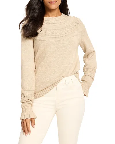 Nic + Zoe Nic+zoe Textural Detail Sweater In Neutral