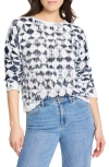 Nic + Zoe Nic+zoe Textured Diamond Sweater In Indigo Multi