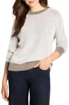 Nic + Zoe Nic+zoe Textured Crewneck Sweater In Metallic