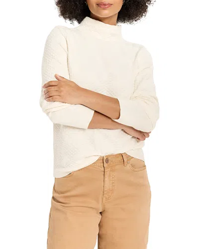 Nic + Zoe Nic+zoe Textured Diamonds Sweater In White