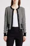 Nic + Zoe Nic+zoe Textured Stripe Button Cardigan In Multi