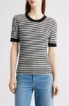 Nic + Zoe Nic+zoe Textured Stripe T-shirt Sweater In Multi
