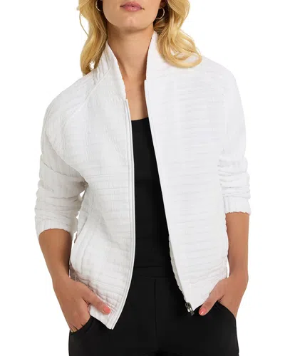 NIC + ZOE NIC+ZOE TEXTURED STRIPE ZIP FRONT JACKET