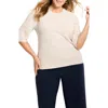 Nic + Zoe Nic+zoe Textured Sweater In White