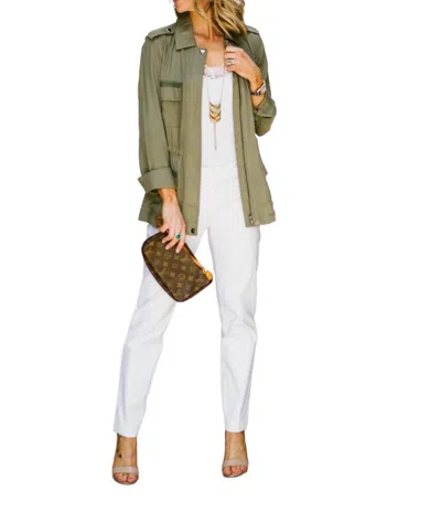 Nic + Zoe The Perfect Pant Trouser In White In Green