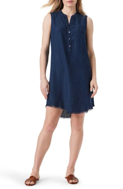 Nic + Zoe Throw On Sleeveless Denim Dress In Dark Wash