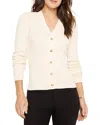 Nic + Zoe Nic+zoe Toggle Accent Rib Cardigan In Classic Cream