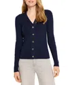 Nic + Zoe Nic+zoe Toggle Accent Rib Cardigan In Dark Indigo