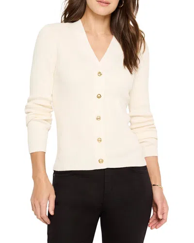 Nic + Zoe Nic+zoe Toggle Accent Rib Cardigan In Classic Cream