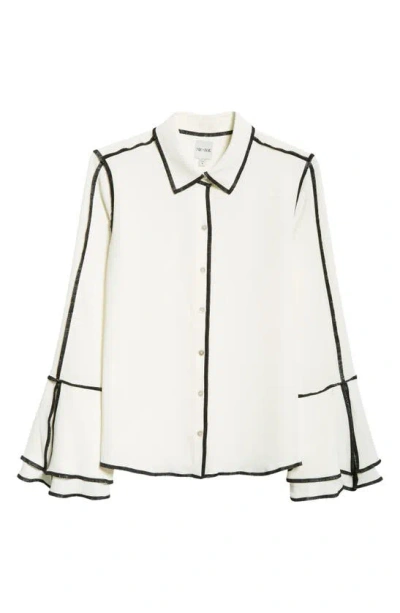 NIC + ZOE TOUCH OF TRIM FLARE SLEEVE SHIRT