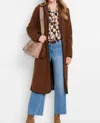 Nic + Zoe Nic+zoe Faux Fur Teddy Longline Coat In Multi