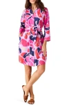 NIC + ZOE NIC+ZOE TROPIC GLOW LEAF PRINT COTTON SHIRTDRESS