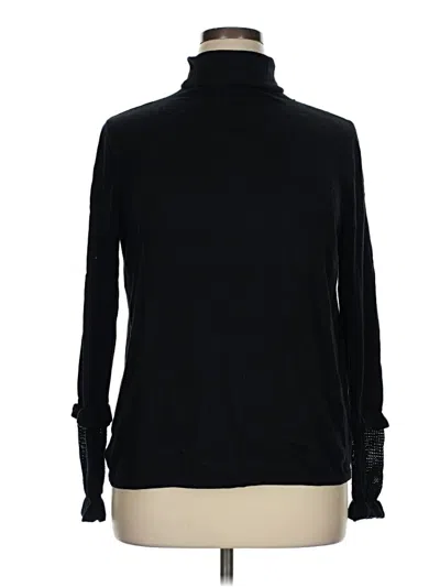 Pre-owned Nic + Zoe Turtleneck Sweater In Black