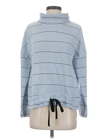 Pre-owned Nic + Zoe Turtleneck Sweater In Blue
