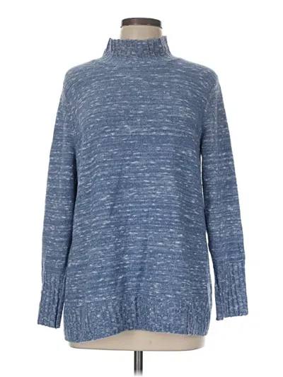 Pre-owned Nic + Zoe Turtleneck Sweater In Blue