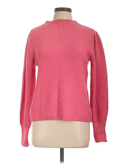 Pre-owned Nic + Zoe Turtleneck Sweater In Pink