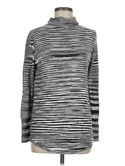 Pre-owned Nic + Zoe Turtleneck Sweater In Silver