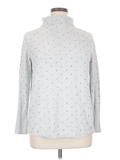 Pre-owned Nic + Zoe Turtleneck Sweater In Silver