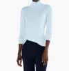 Nic + Zoe Turtleneck Sweater Tee In Blue