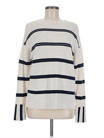 Pre-owned Nic + Zoe Turtleneck Sweater In White